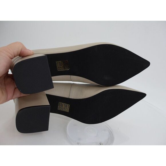 Jeffrey Campbell Women's Hourglass Pointed Toe Pumps Size 11 Beige Leather - Picture 7 of 13